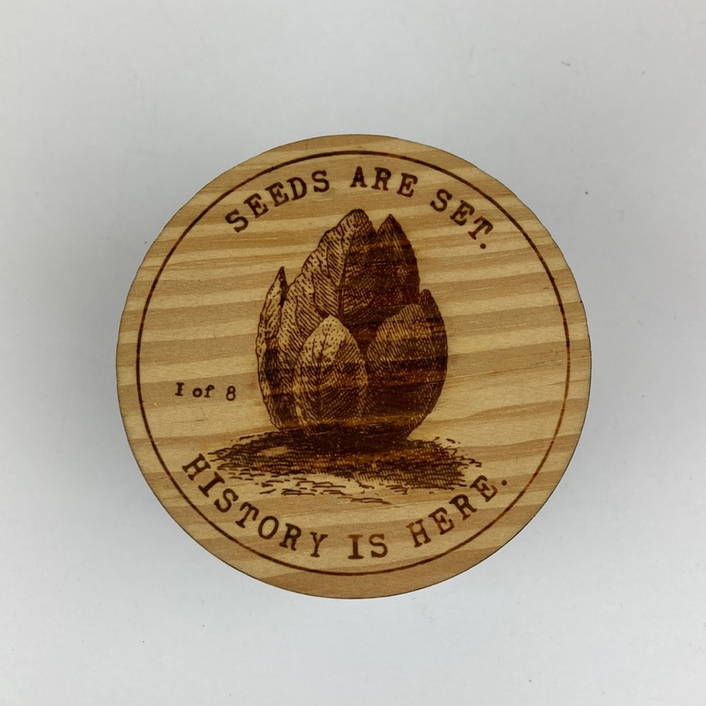 Handcrafted Stamped Americana Wooden Coaster Set of 8 3.75”